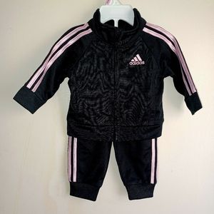 Baby Girl Tracksuit Jumpsuit Sweatsuit - Adidas - 3 months
